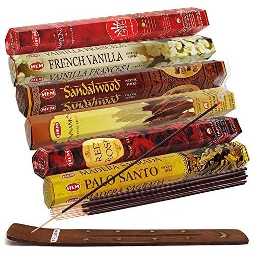  인센스스틱 TRUMIRI Hem Incense Sticks Variety Pack #22 And Incense Stick Holder Bundle With 6 Most Desired Fragrances