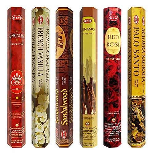  인센스스틱 TRUMIRI Hem Incense Sticks Variety Pack #22 And Incense Stick Holder Bundle With 6 Most Desired Fragrances