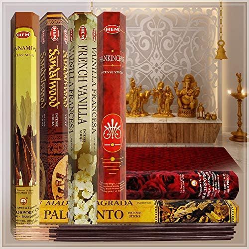  인센스스틱 TRUMIRI Hem Incense Sticks Variety Pack #22 And Incense Stick Holder Bundle With 6 Most Desired Fragrances