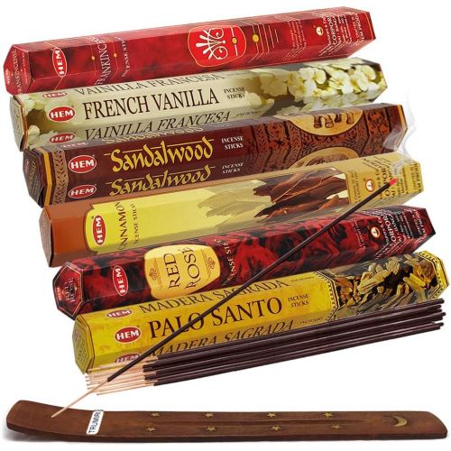  인센스스틱 TRUMIRI Hem Incense Sticks Variety Pack #22 And Incense Stick Holder Bundle With 6 Most Desired Fragrances