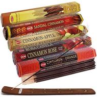 인센스스틱 TRUMIRI Hem Incense Sticks Variety Pack #8 And Incense Stick Holder Bundle With 5 Cinnamon Based Fragrances