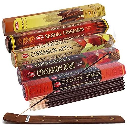  인센스스틱 TRUMIRI Hem Incense Sticks Variety Pack #8 And Incense Stick Holder Bundle With 5 Cinnamon Based Fragrances