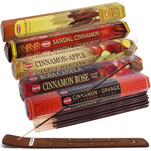  인센스스틱 TRUMIRI Hem Incense Sticks Variety Pack #8 And Incense Stick Holder Bundle With 5 Cinnamon Based Fragrances