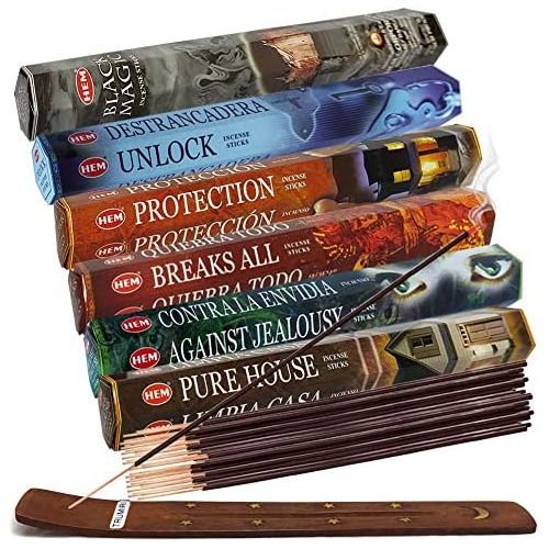  인센스스틱 TRUMIRI Hem Incense Sticks Variety Pack #21 And Incense Stick Holder Bundle With 6 Witchcraft Themed Fragrances