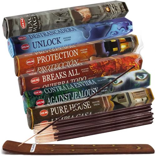  인센스스틱 TRUMIRI Hem Incense Sticks Variety Pack #21 And Incense Stick Holder Bundle With 6 Witchcraft Themed Fragrances