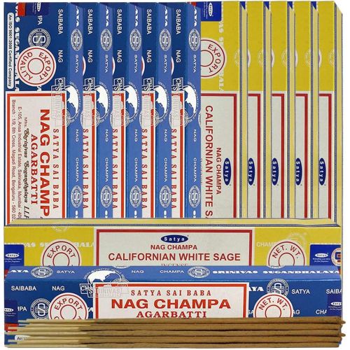  인센스스틱 TRUMIRI Nag Champa Incense Sticks And Californian White Sage Incense Sticks With Incense Holder Bundle For Home Fragrance And Spiritual Decor