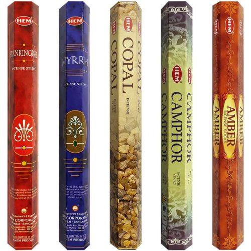  인센스스틱 TRUMIRI Hem Incense Sticks Variety Pack #4 And Incense Stick Holder Bundle With 5 Unique Resin Based Fragrances