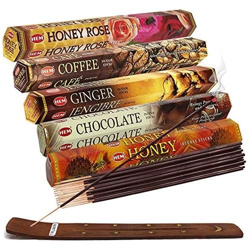  인센스스틱 TRUMIRI Hem Incense Sticks Variety Pack #15 And Incense Stick Holder Bundle With 5 Popular Flavor Themed Fragrances