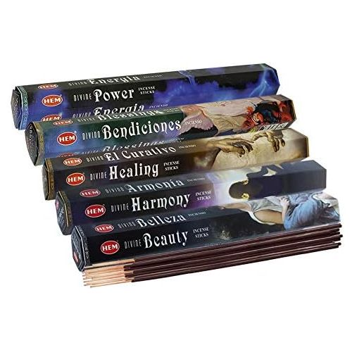  인센스스틱 TRUMIRI Hem Incense Sticks Variety Pack #2 And Incense Stick Holder Bundle With 5 Divine Series Fragrances