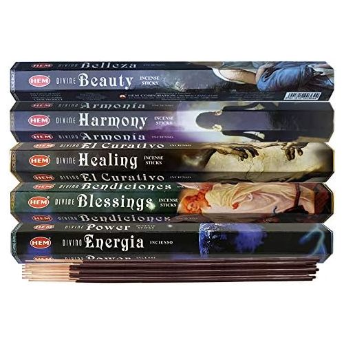  인센스스틱 TRUMIRI Hem Incense Sticks Variety Pack #2 And Incense Stick Holder Bundle With 5 Divine Series Fragrances