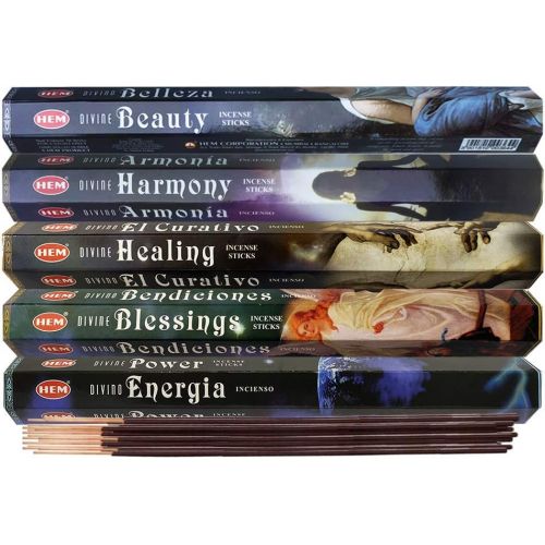  인센스스틱 TRUMIRI Hem Incense Sticks Variety Pack #2 And Incense Stick Holder Bundle With 5 Divine Series Fragrances