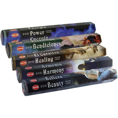  인센스스틱 TRUMIRI Hem Incense Sticks Variety Pack #2 And Incense Stick Holder Bundle With 5 Divine Series Fragrances