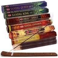 인센스스틱 TRUMIRI Hem Incense Sticks Variety Pack #19 And Incense Stick Holder Bundle With 6 Popular Sandalwood Fragrances