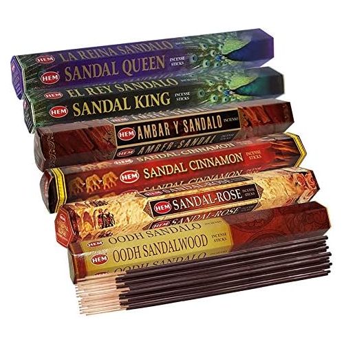  인센스스틱 TRUMIRI Hem Incense Sticks Variety Pack #19 And Incense Stick Holder Bundle With 6 Popular Sandalwood Fragrances