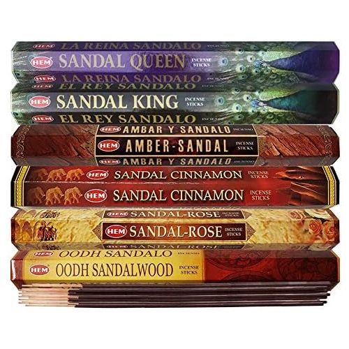  인센스스틱 TRUMIRI Hem Incense Sticks Variety Pack #19 And Incense Stick Holder Bundle With 6 Popular Sandalwood Fragrances