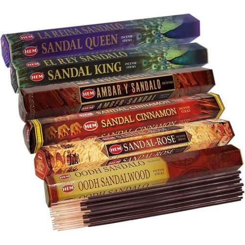  인센스스틱 TRUMIRI Hem Incense Sticks Variety Pack #19 And Incense Stick Holder Bundle With 6 Popular Sandalwood Fragrances