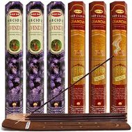 인센스스틱 TRUMIRI Precious Lavender Incense Sticks And Precious Chandan Sandalwood Incense Sticks With Incense Holder Bundle For Spiritual Decor And Home Fragrance