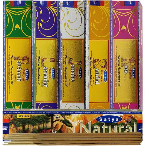  인센스스틱 TRUMIRI Satya Incense Sticks Variety Pack #1 And Incense Stick Holder Bundle With 6 Natural Series Fragrances