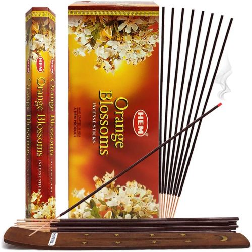  인센스스틱 TRUMIRI Orange Blossom Incense Sticks And Incense Stick Holder Bundle Insence Insense Hem Incense Sticks