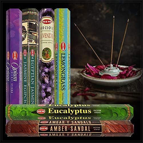  인센스스틱 TRUMIRI Hem Incense Sticks Variety Pack #28 and Incense Stick Holder Bundle with 6 Outstanding Fragrances