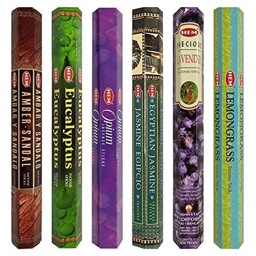  인센스스틱 TRUMIRI Hem Incense Sticks Variety Pack #28 and Incense Stick Holder Bundle with 6 Outstanding Fragrances