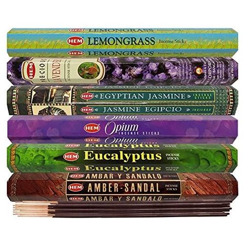  인센스스틱 TRUMIRI Hem Incense Sticks Variety Pack #28 and Incense Stick Holder Bundle with 6 Outstanding Fragrances