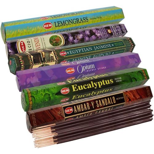  인센스스틱 TRUMIRI Hem Incense Sticks Variety Pack #28 and Incense Stick Holder Bundle with 6 Outstanding Fragrances