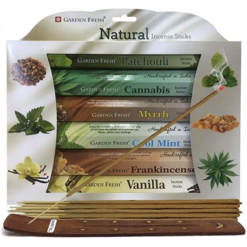  인센스스틱 TRUMIRI Natural Incense Sticks Variety Pack And Incense Stick Holder Bundle With 6 Exclusive Fragrances