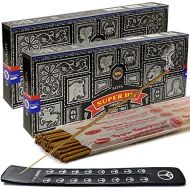 인센스스틱 TRUMIRI Incense Stick Holder Bundle with Satya Super Hit 100g Incense Sticks - Pack of 2 (Approx 200 Sticks)