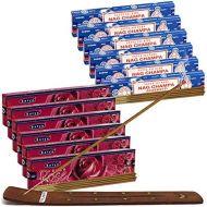 인센스스틱 TRUMIRI Nag Champa Incense Sticks And Fresh Rose Incense Sticks With Incense Holder Bundle For Home Fragrance And Spiritual Decor