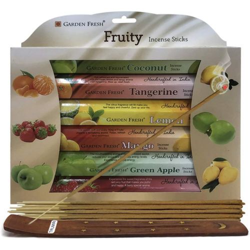  인센스스틱 TRUMIRI Fruity Incense Sticks Variety Pack And Incense Stick Holder Bundle With 6 Fruit Inspired Fragarances