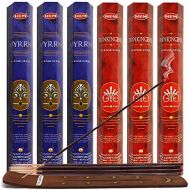 인센스스틱 TRUMIRI Frankincense Incense Sticks And Myrrh Incense Sticks With Incense Holder Bundle For Spiritual Decor And Home Fragrance