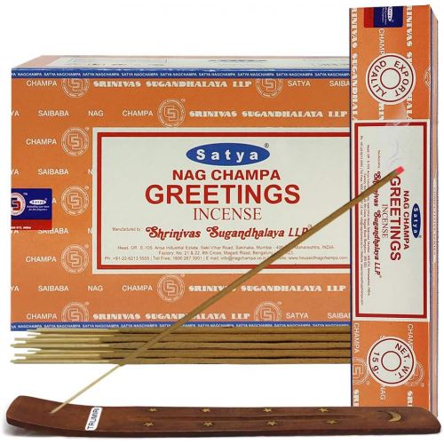  인센스스틱 TRUMIRI Greetings Incense Sticks And Incense Stick Holder Bundle Insence Insense Satya Incense