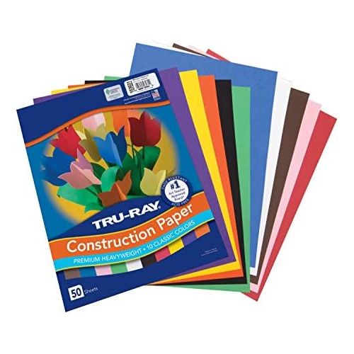  [아마존베스트]Tru-Ray Construction Paper P103031, 9 x 12, Standard Assorted Colors, 50 Sheets