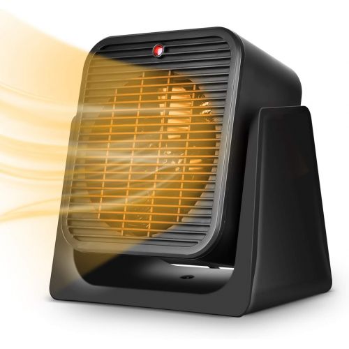  TRUSTECH Space Heater for Small Room ? Portable Personal Quiet Electric Ceramic Combo Heater Fan for All Year Around, Fast Heating, Tip Over & Overheat Protection Air Circulating for Home,