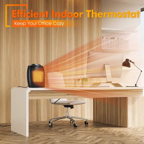  TRUSTECH Space Heater, 1500W Ceramic Desk Space Heaters for Indoor Use, 3s Fast Heating Electric Space Heater with Thermostat, 3 Modes, Tip-over & Overheat Protection, Portable Sma