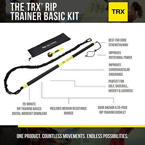  TRX Training RIP Trainer Basic Kit, Core Strength-Training Equipment, 20 lbs of Resistance