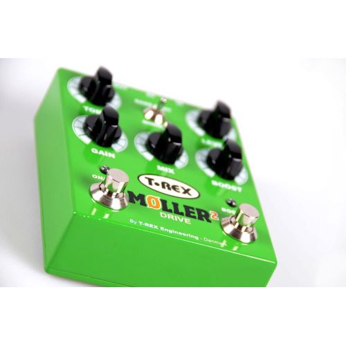  T-Rex Engineering MOLLER-2 Classic Overdrive Guitar Effects Pedal with Clean Boost; Allows for the Perfect Balance Between Overdrive and a Clean Signal (10034)