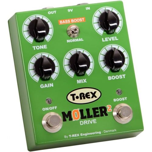  T-Rex Engineering MOLLER-2 Classic Overdrive Guitar Effects Pedal with Clean Boost; Allows for the Perfect Balance Between Overdrive and a Clean Signal (10034)