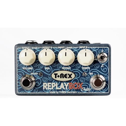  T-Rex Engineering REPLAY-BOX Delay Guitar Effects Pedal Featuring True Stereo Operation, Active Tap Tempo, Volume, Mix, Repeat, and Subdivision Controls for Ultimate Precision (100
