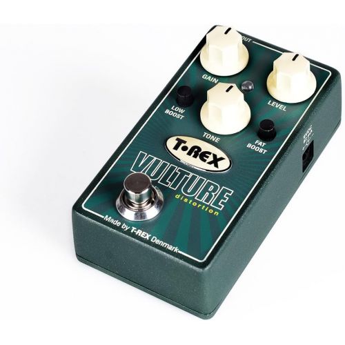  T-Rex Engineering VULTURE Distortion Guitar Effects Pedal with Gain, Level, Tone, Low Boost, and Fat Boost Controls; Giving You a Wide Range of Gain Levels and Distortion Sounds (1