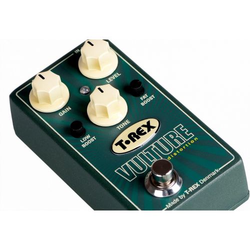  T-Rex Engineering VULTURE Distortion Guitar Effects Pedal with Gain, Level, Tone, Low Boost, and Fat Boost Controls; Giving You a Wide Range of Gain Levels and Distortion Sounds (1