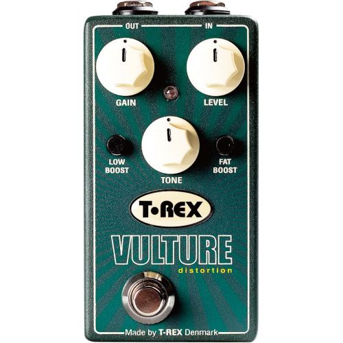  T-Rex Engineering VULTURE Distortion Guitar Effects Pedal with Gain, Level, Tone, Low Boost, and Fat Boost Controls; Giving You a Wide Range of Gain Levels and Distortion Sounds (1