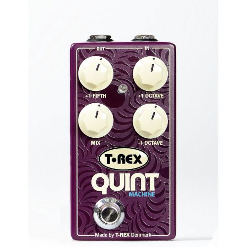  T-Rex Engineering QUINT-MACHINE Pitch Guitar Effects Pedal with Fully Adjustable Octave Up, Octave Down, and Fifth Up Controls; Simulating Organ, Synth or 12-String Sound (10094)