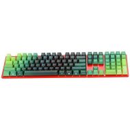 TS Keycap 104 Keys Side-Printed PBT Keycaps Gradient Color Dyeing Sublimation OEM Profile for Cherry MX Gaming Mechanical Keyboard DIY Replacement (Green)