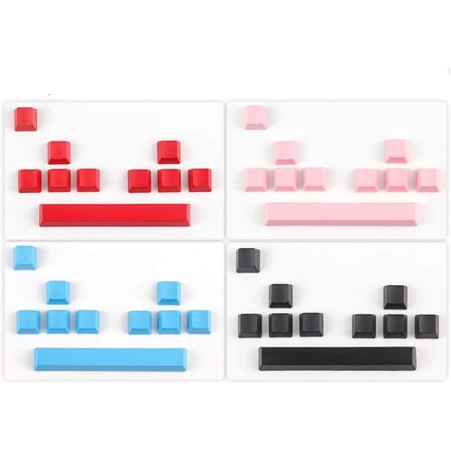  TS Keycap 10 Keys OEM Profile Thick PBT Keycaps Arrow WASD Esc 6.25u Spacebar Blank Keyset for Cherry MX RGB Switches Mechanical Keycaps Gaming Replacement (White)