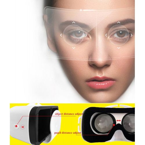  TSANGLIGHT Compact 3D VR HeadsetGlasses, Tsanglight 3D VR Virtual Reality Headset with Remote for 4.0-6.0 IOS iPhone Android 77 Plus66S Plus Samsung Galaxy S7 Edge S7S6J7A5A3 2016 Son