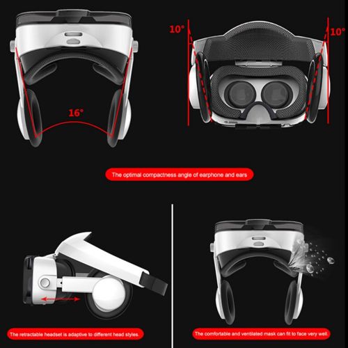  TSANGLIGHT Virtual Reality Headset, 3D VR Glasses with 3D Headphones & Gift Remote for AndroidIOS, VR Headset for Samsung Galaxy S8 S7 S6 Edge Note 8 5, iPhone X 8 7 6 6S Plus & Other 4.0-6.