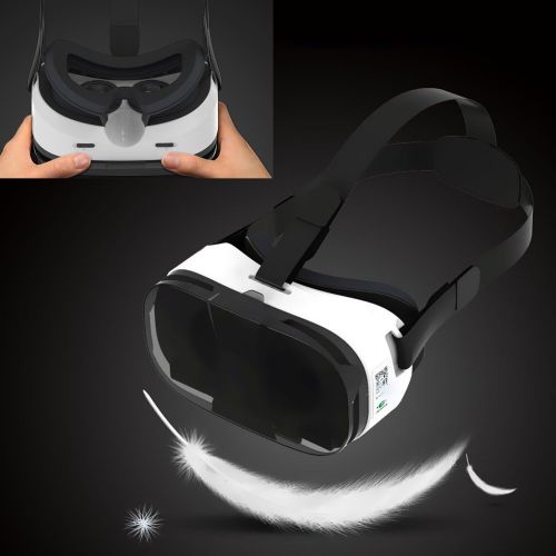  TSANGLIGHT 3D Virtual Reality Headset, VR GlassesHeadset with Remote & Half Transparent Cover for iPhone X 8 7 6S 6 Plus SE 5S, Samsung Galaxy S8 S7 S6 Edge& Other 4.0-6.5 Cellphones