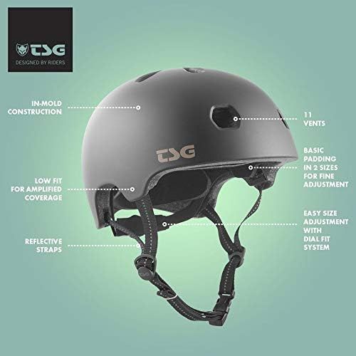  TSG Meta Skate & Bike Helmet w/Dial Fit System | for Cycling, BMX, Skateboarding, Rollerblading, Roller Derby, E-Boarding, E-Skating, Longboarding, Vert, Park, Urban